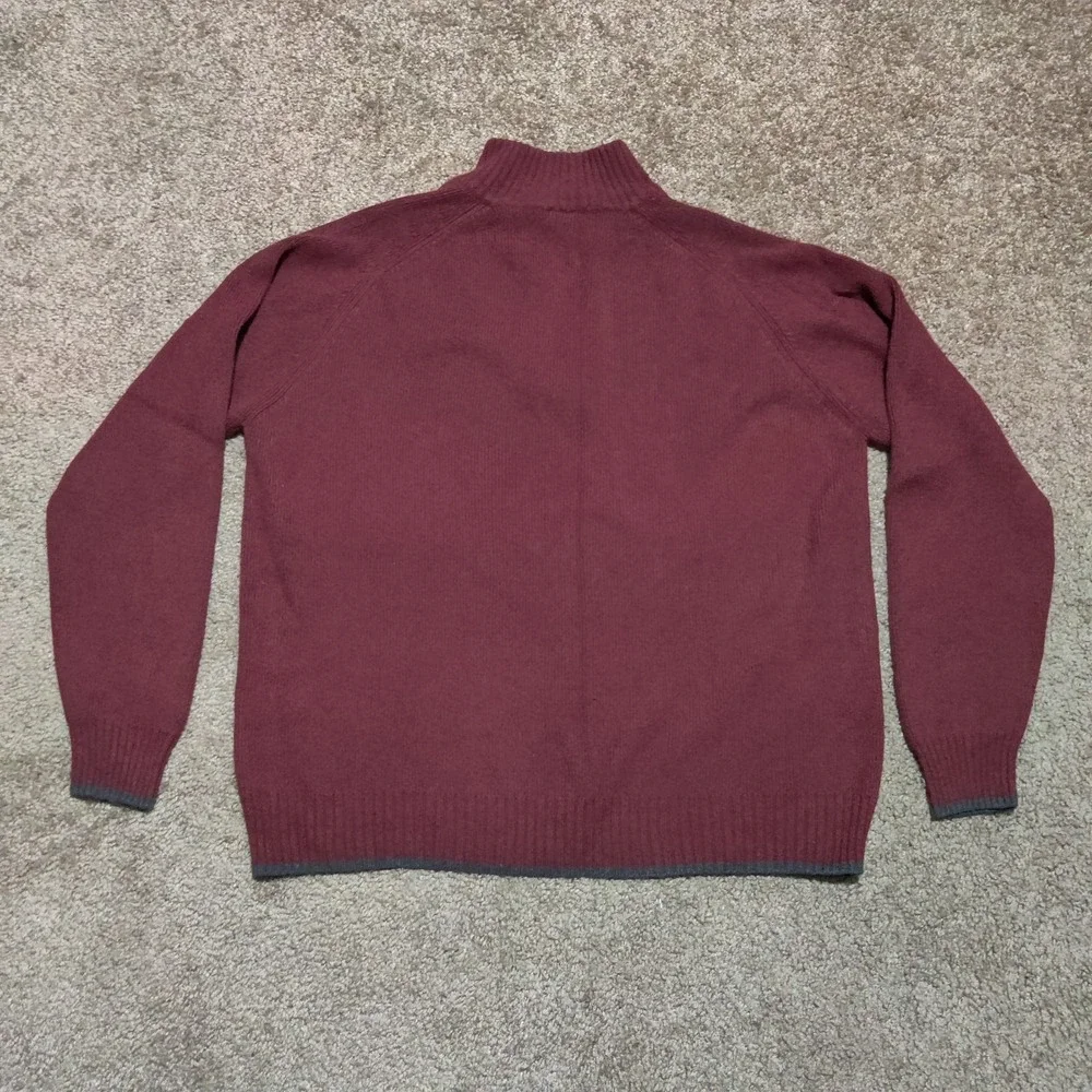 Nike ACG Mens Size M Zip Sweater Red Wool‎ Blend Knit Pullover Outdoors Hiking